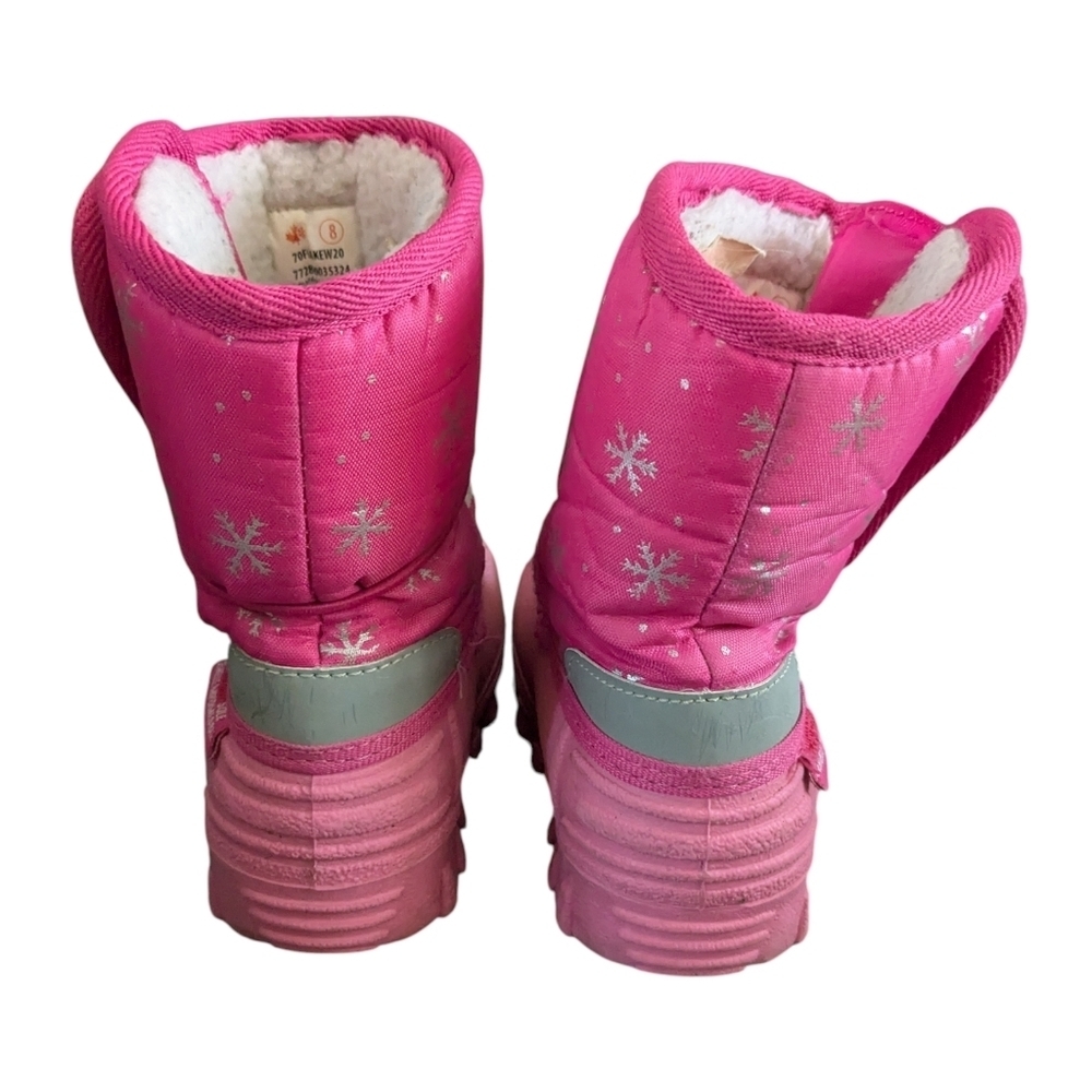 Toddler Girl Insulated Waterproof Snow Winter Boots 8 - Picture 6 of 8